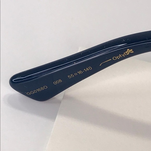 New Authentic - Gucci GG0168O 008 Rectangle Eyeglasses - Picture 15 of 16